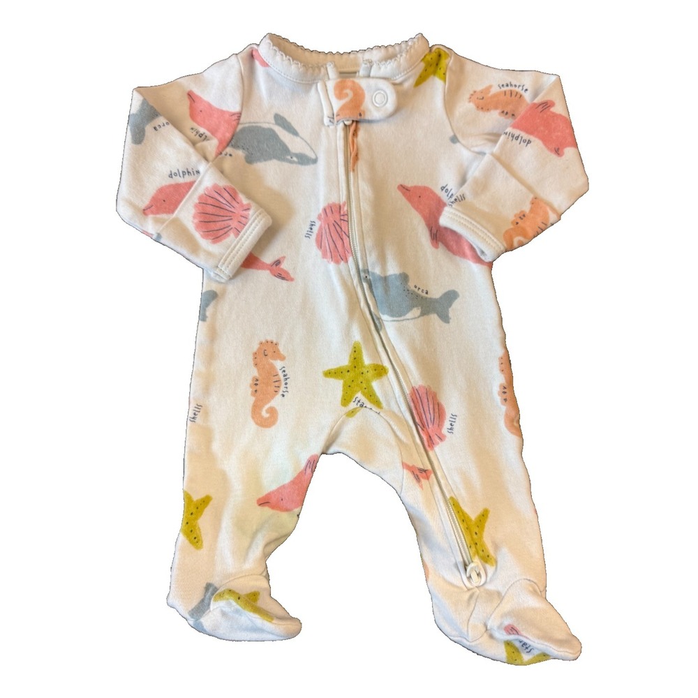 Carters Baby Girl Preemie Sleeper Outfit Romper Sea Animals Zipper‎ Reborn Doll